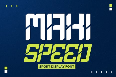 Maxispeed - Sport and Futuristic Display font - Tech font