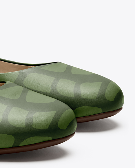 Pair of Leather Ballet Flats Mockup