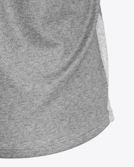 Heather T-Shirt Mockup - Back Half Side View