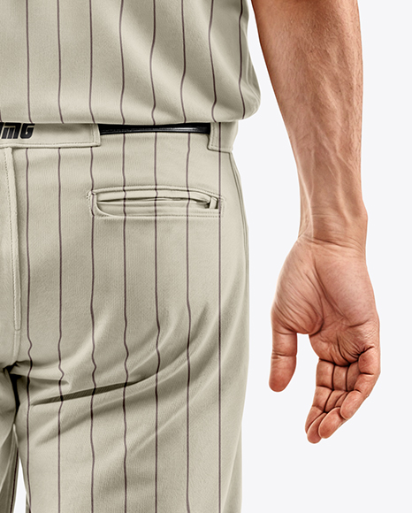 Baseball Player Wearing a Jersey and Cap Mockup