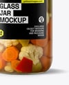 Glass Jar with Giardiniera Mockup