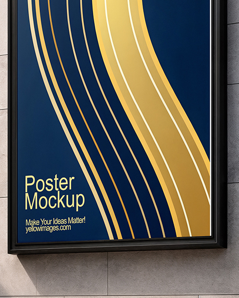 Framed Poster on a Wall Mockup