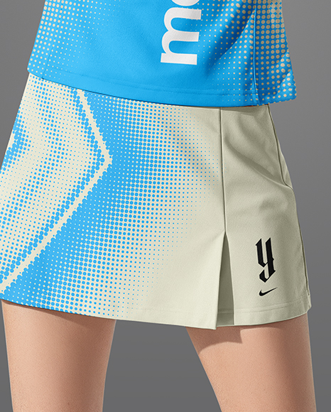 Asian Woman Wearing Table Tennis Uniform Mockup
