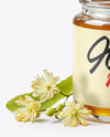 Small Clear Glass Jar with Linden Honey Mockup