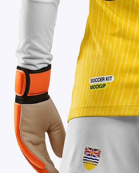 Female Soccer Goalkeeper Wearing Long Sleeve Jersey Mockup