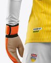 Female Soccer Goalkeeper Wearing Long Sleeve Jersey Mockup