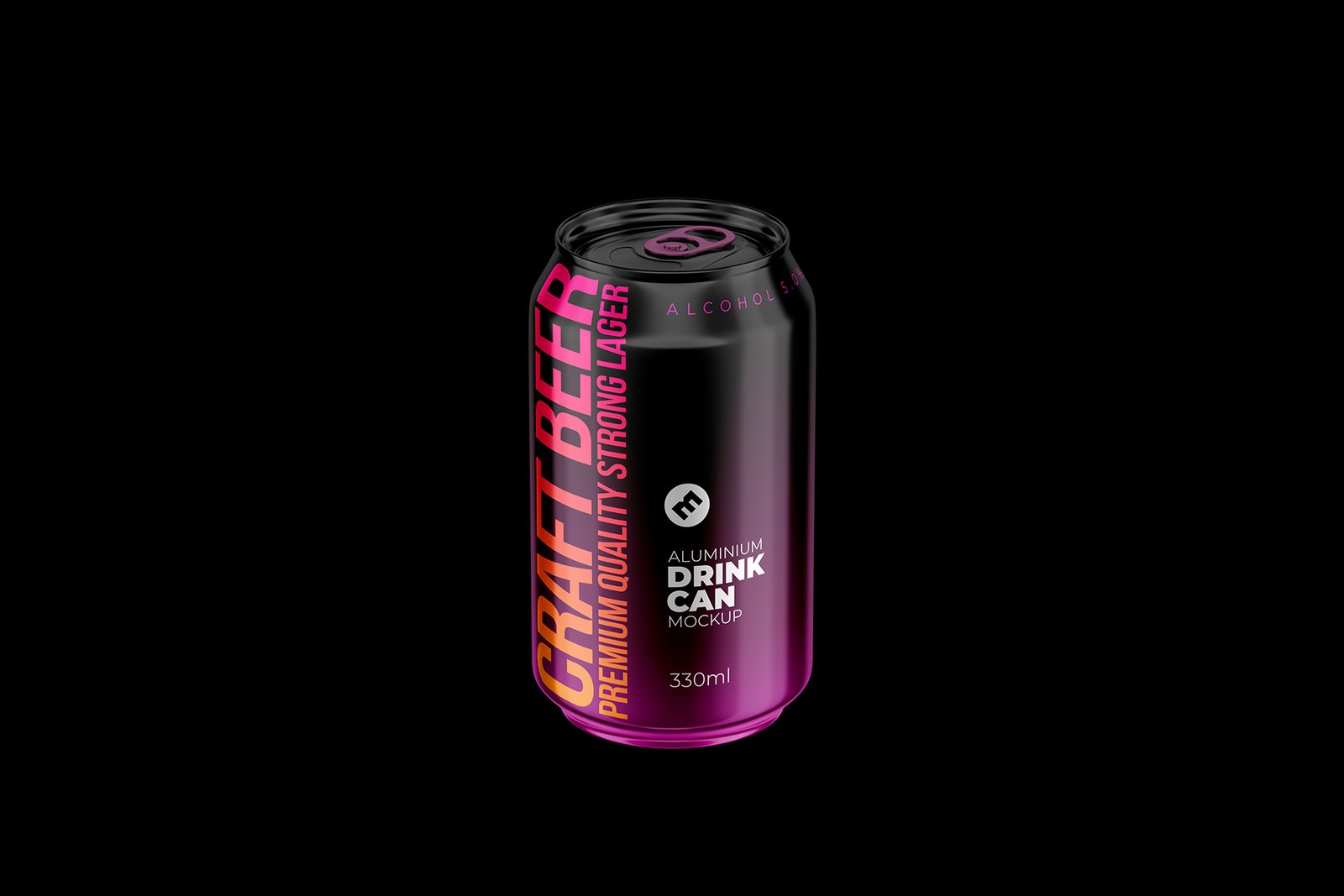 Classic 330ml Aluminium Can Mockup