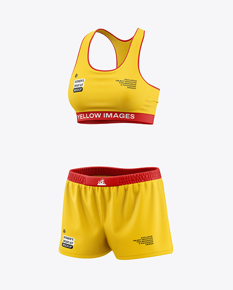 Women's Sport Kit Mockup - Half Side View - Mockups