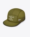 Ripstop Snapback Cap Mockup - Half Side View (High-Angle Shot)
