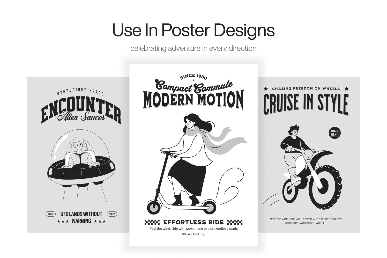 Vehicle Illustration Art Set