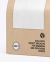 Kraft Coffee Bag with Clip Mockup – Half Side View