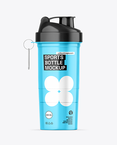 Glossy Sports Bottle Mockup - Sport bottle mockup