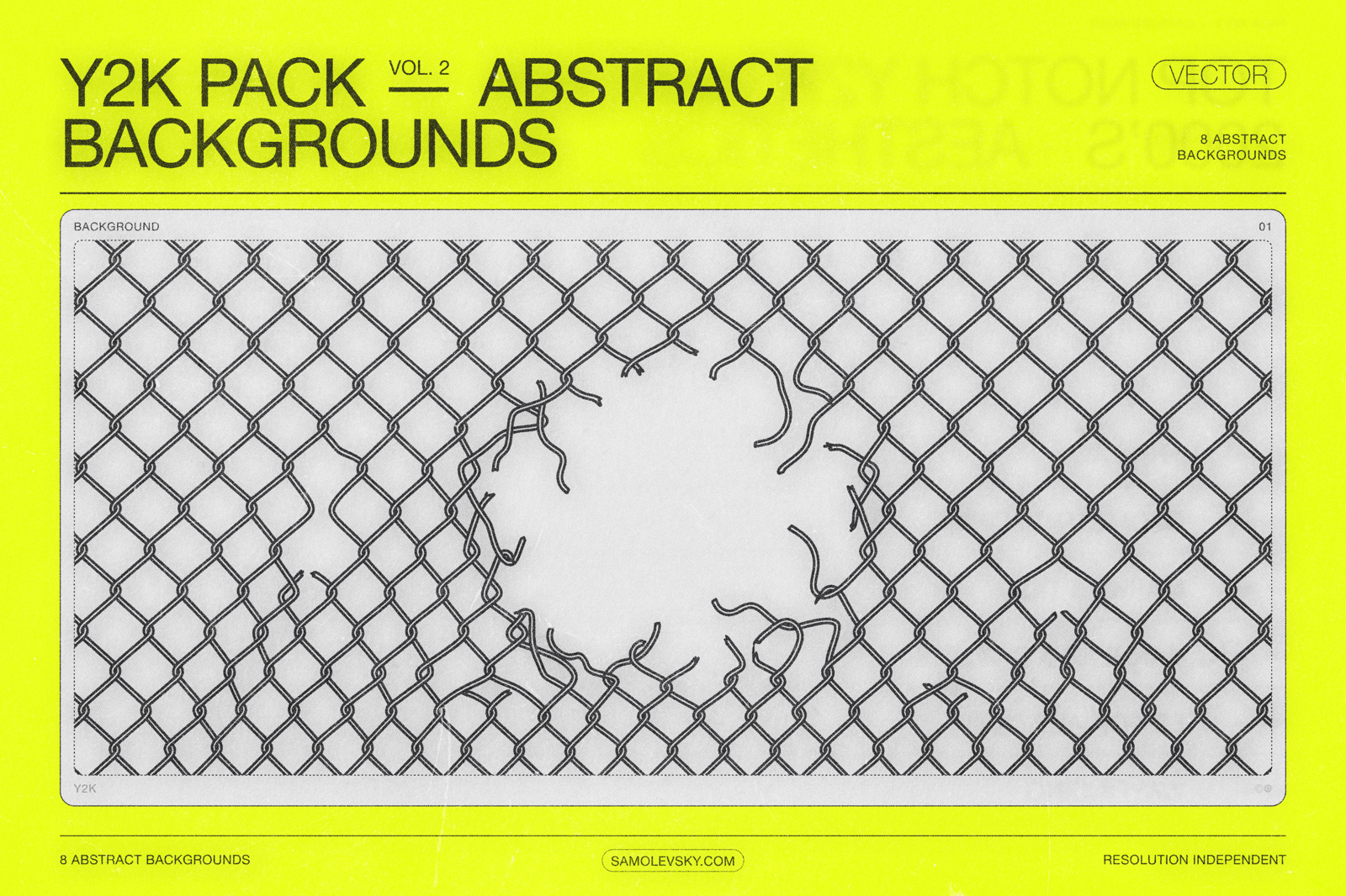 190 Y2K Vector Shapes and Design Elements Pack Vol. 2