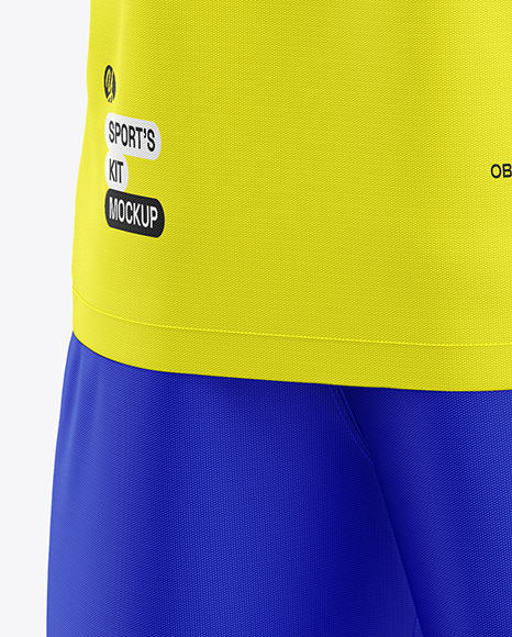Kids Sports Kit Mockup - Back Half Side View