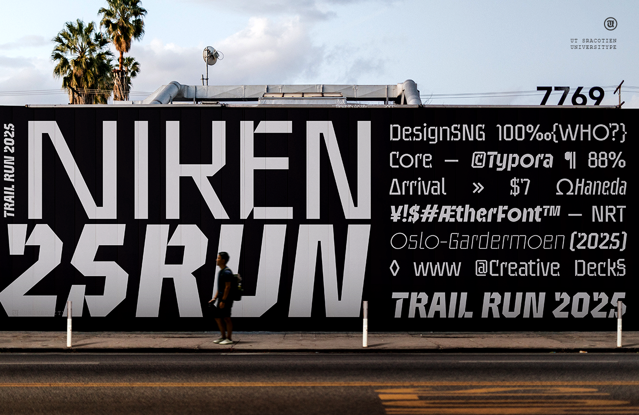 UT Sracotien - A Modern Futuristic Super Family Font