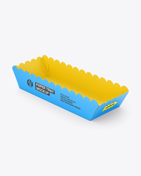 Paper Tray Mockup - Carton box