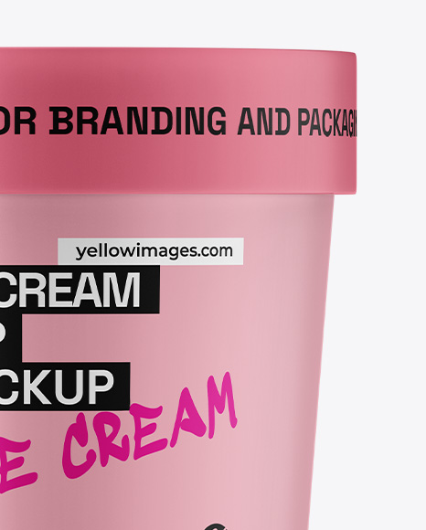 Matte Ice Cream Cup Mockup