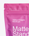 Matte Plastic Stand-up Pouch with Powder Scoop Mockup