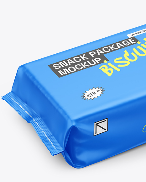 Matte Snack Pack Mockup - Half Side View