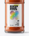 Glass Jar with Chili Powder Mockup