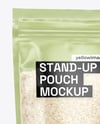 Clear Stand-Up Pouch w/ Rice Mockup