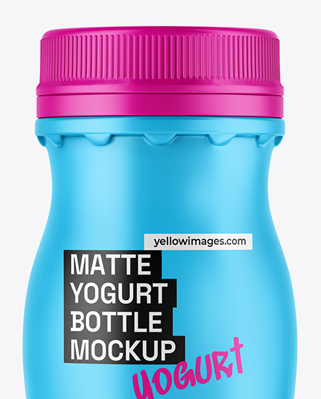 Matte Yogurt Bottle Mockup