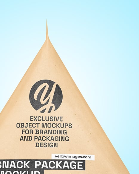 Kraft Triangular Package Mockup