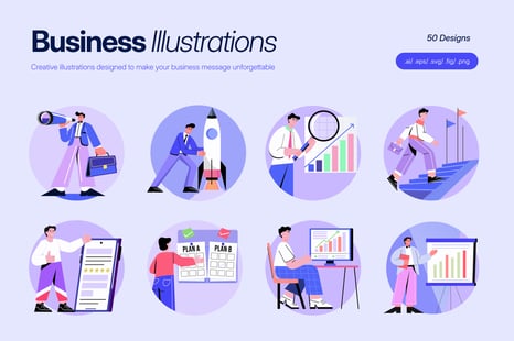 Business Drawing Art Set - Graphics