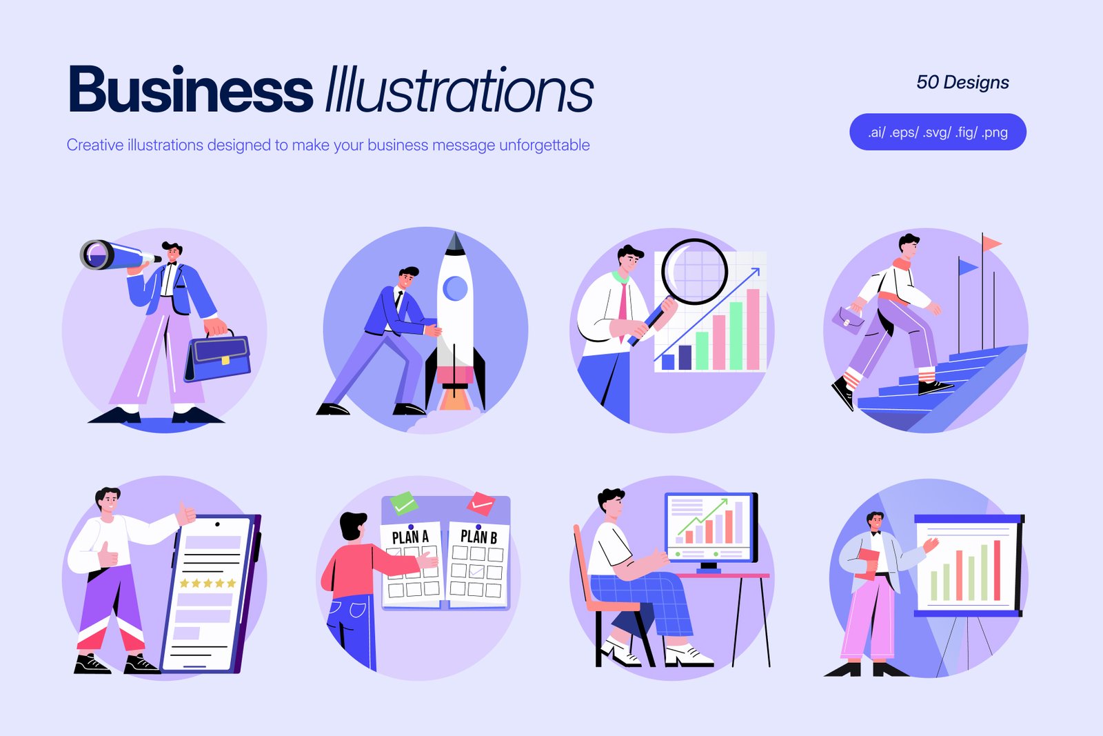 Business Drawing Art Set