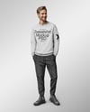 Man Wearing a Sweatshirt and Pants Mockup