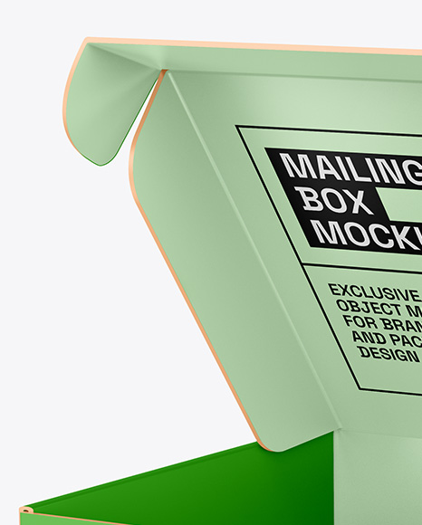Opened Paper Mailing Box Mockup
