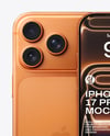 Two iPhone 17 Pro Max Cosmic Orange Mockup