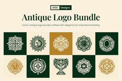 Antique Logo Bundle - Graphics