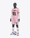 Full Soccer Kit w/ Mannequin Mockup - Half Side View
