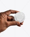 Matte Condom Packaging in a Hand Mockup