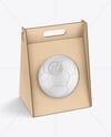 Kraft Box With Soccer Ball Mockup