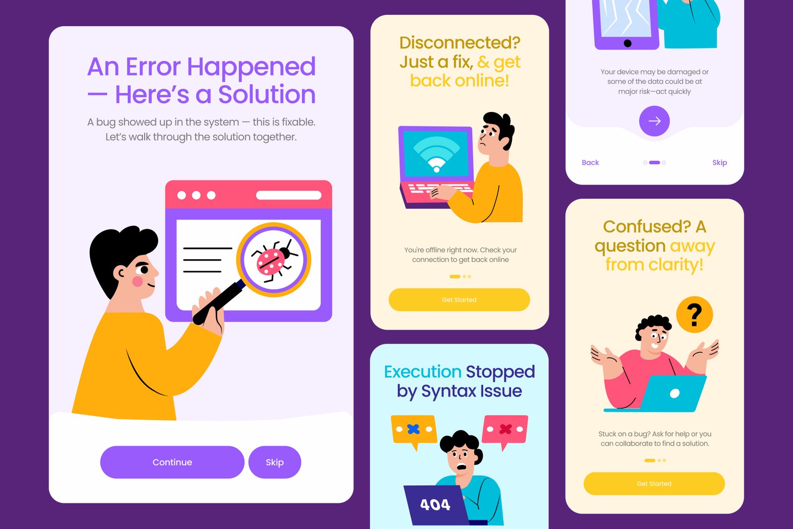 Error Illustrations Art Set