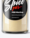 Spice Glass Jar with Garlic Powder Mockup