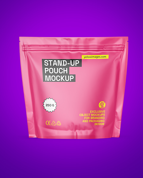 Matte Stand-up Pouch Mockup