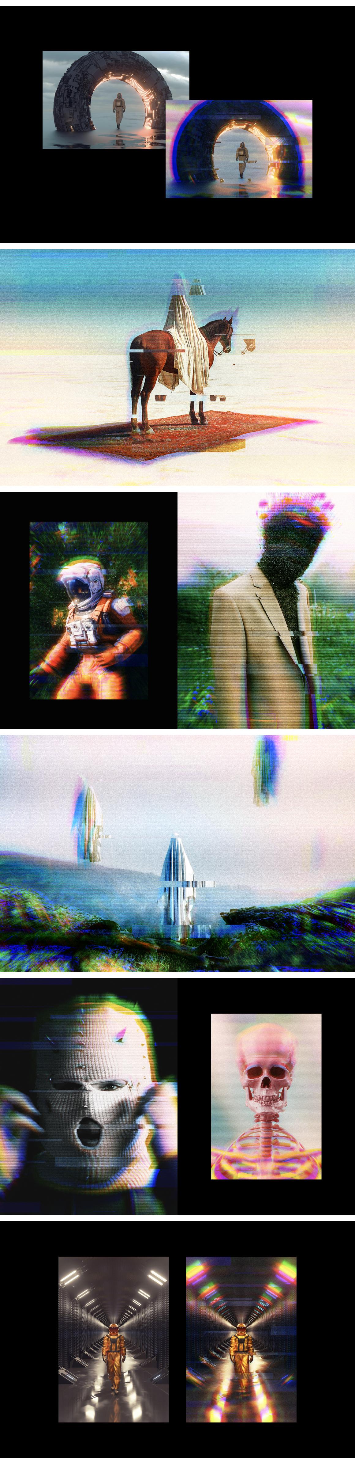 Radial Glitch Photo Effect