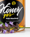 Glass Jar with Sage Honey Mockup
