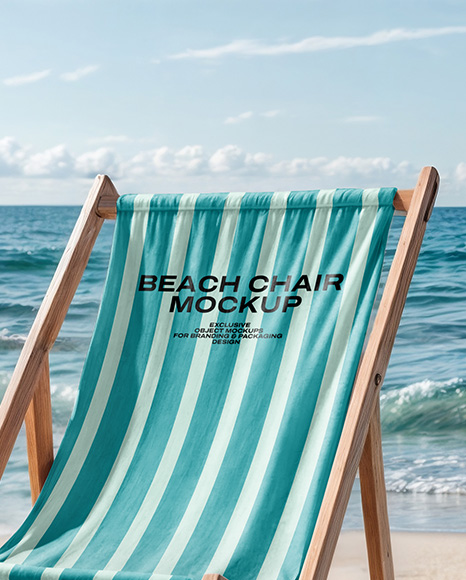 Beach Chair on the Seashore Mockup