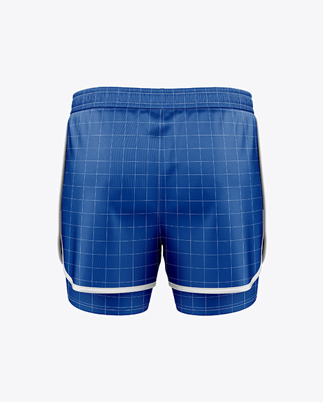 Men's Double-Layer Shorts Mockup - Back View