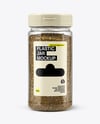 Clear Plastic Jar with Za'atar Spice Mockup