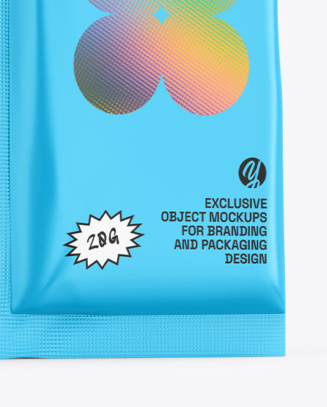 Sachet with Box Mockup