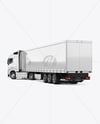 Semi Trailer Truck Mockup - Back Half Side View