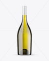 Antique Green Glass White Wine Bottle Mockup