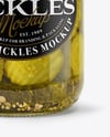 Clear Glass Jar with Bread & Butter Crinkle Cut Pickles Mockup
