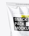 Large Clear Plastic Snack Bag Mockup