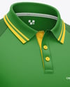 Men's Long Sleeve Raglan Polo Mockup